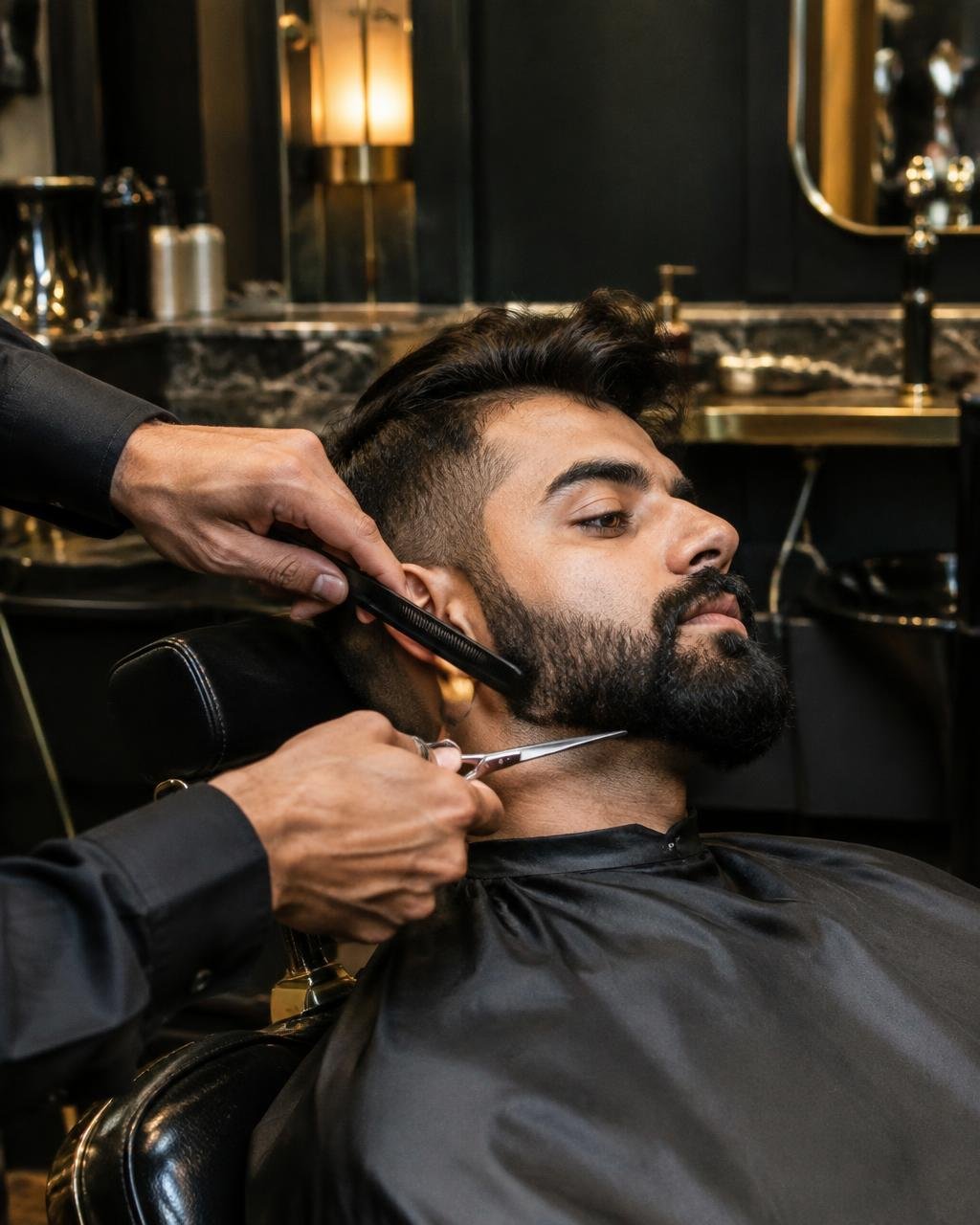Professional beard grooming