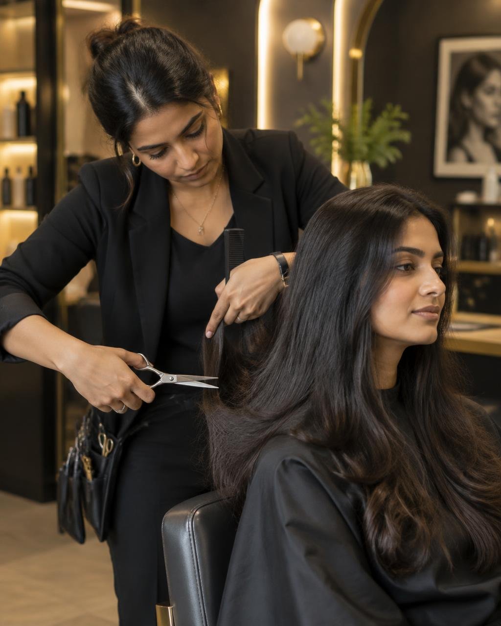 Precision haircut in progress at Kaizen